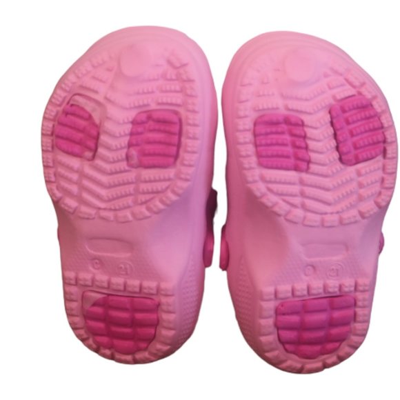 Coastal kick toddler two tone  Pink Fuchsia Crogs Size 8  Baby Infant - Picture 6 of 16